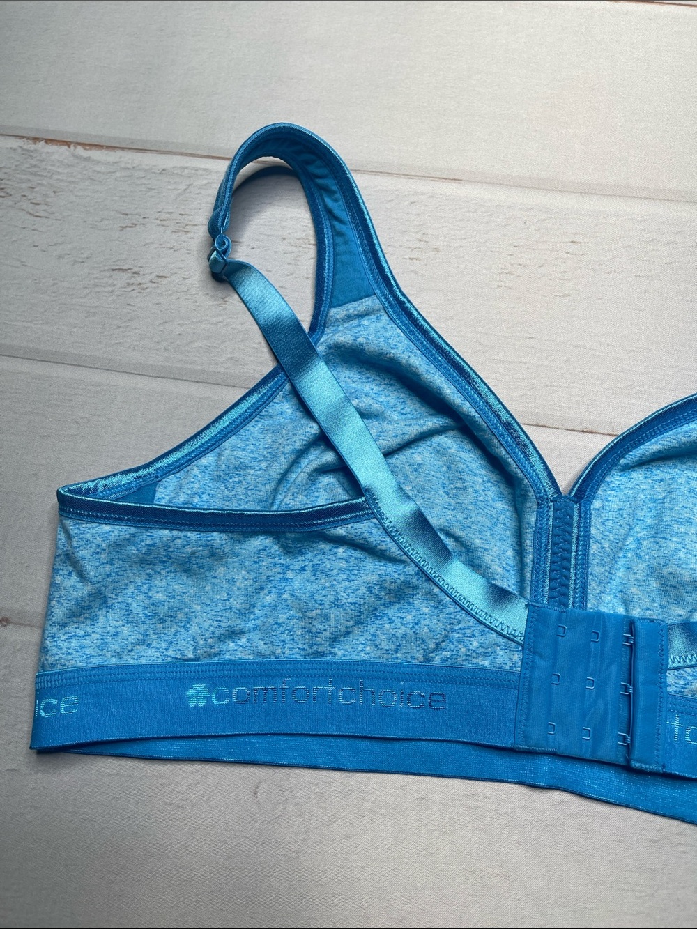 Comfort Choice Bra 46 B Blue Wireless Wirefree Soft Comfortable Plus Size 46B - Picture 5 of 9